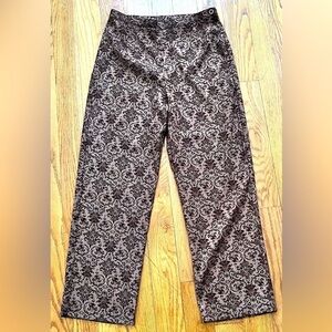 First Option Petites Size 10P Brown Business Casual Pants Boho Chic Vintage Gift